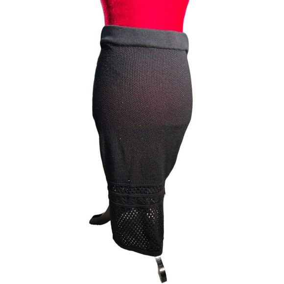 Black Nwt Womens BCB Generation Crochet Skirt - Picture 2 of 3